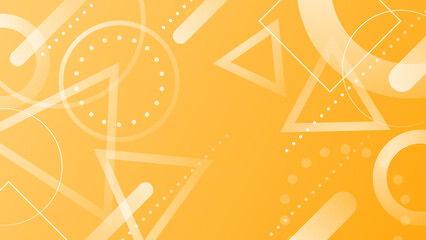 ランダムな幾何学模様でオレンジ色の背景素材