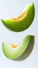 Refreshing Juicy Melon Slices: Organic Summer Bounty in Minimalist Style 