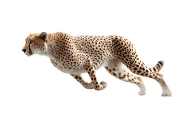 Cheetah sprinting across open landscape with grace and speed
