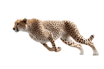Cheetah sprinting across open landscape with grace and speed