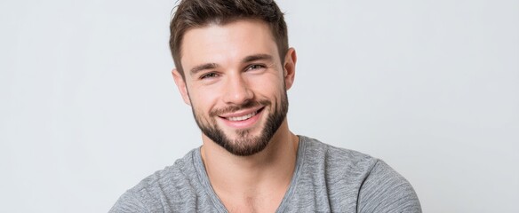 The smiling man exuding confidence and warmth in a casual setting.