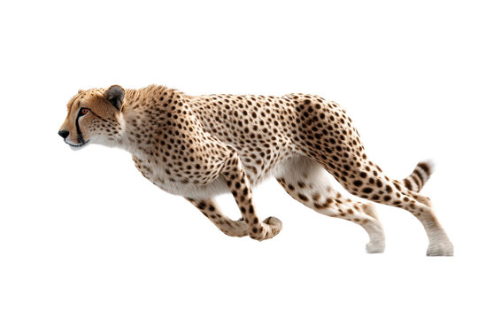 Cheetah sprinting across open landscape with grace and speed