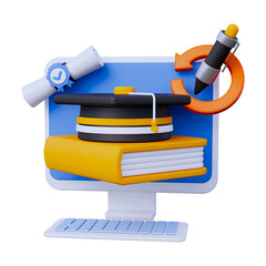 Thesis Editing and Academic Revision Process 3D Icon