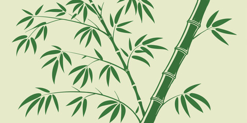 Obraz premium Raining cute , wallpaper and seamless tropical ,texture and silhouette bamboo forest background 