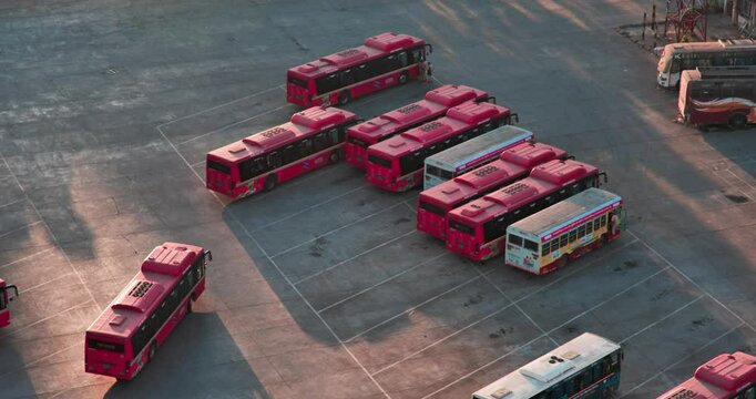 Mumbai Bus Depot and Daily Transport Scene

