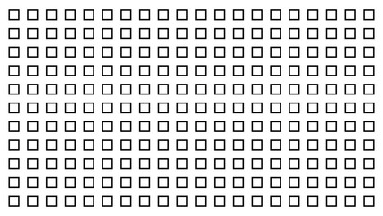 Grid of black outline squares on white background, geometric pattern design. concept of minimalism, digital wallpaper, modern decor, tiling, abstract background, grid structure