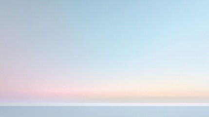 Fototapeta premium Soft light gradient from creamy white to pale pink and powder blue, minimal dreamlike vibe 