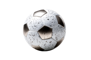 Unique soccer ball design with a transparent background