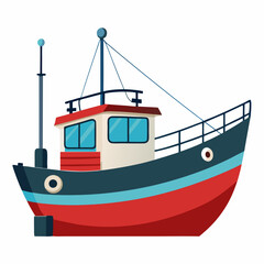 Fototapeta premium fishing boat vector illustration