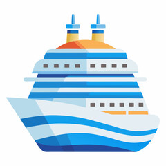 cruise ship vector illustration