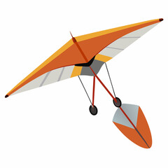 orange umbrella isolated on white