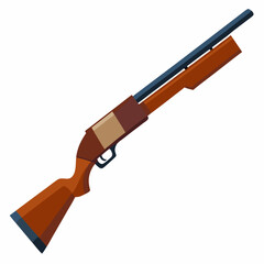 vector illustration of a shotgun
