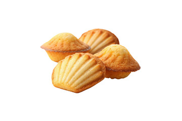 Madeleine Cakes – Isolated on White Background

