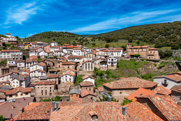 Fototapeta premium View of the town of Ortigosa de Cameros in the autonomous community of La Rioja, Spain.