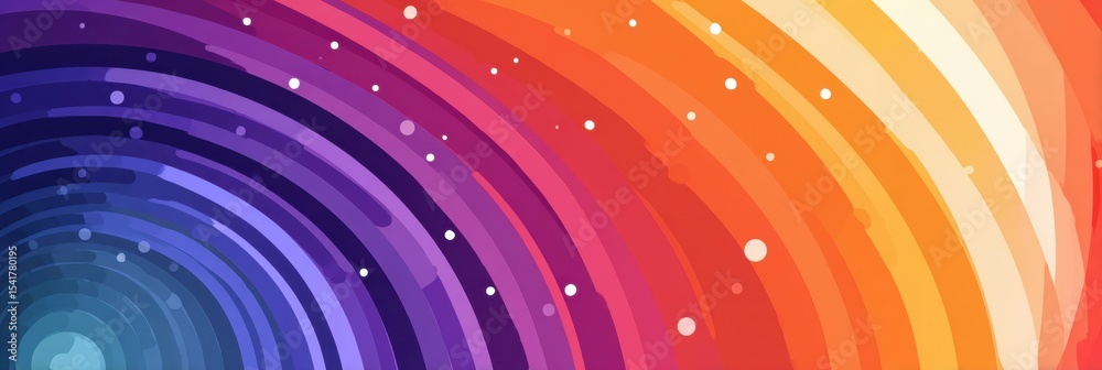 Poster Joyful Energy Burst in Vibrant Gradient Circles Conveying a Sense of Motion and Excitement Through Dynamic Color Transitions and Shapes