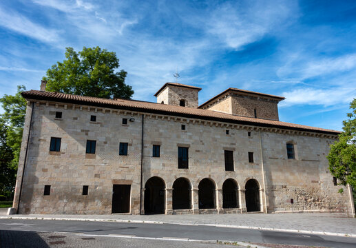 Enduring Grandeur: San Prudencio de Armentia Basilica's Romanesque Facade (12th Century with 18th Century Refinements), Álava, Spain