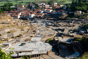 Panoramic View of the Historic Salt Valley of Añana, Basque Country, Spain
