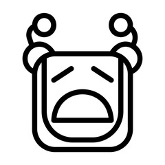 A collection of icons containing happy, sad, funny, laughing facial expressions in the form of robotic emoji icons