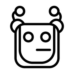 A collection of icons containing happy, sad, funny, laughing facial expressions in the form of robotic emoji icons