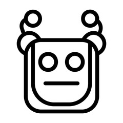 A collection of icons containing happy, sad, funny, laughing facial expressions in the form of robotic emoji icons
