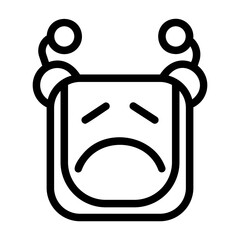 A collection of icons containing happy, sad, funny, laughing facial expressions in the form of robotic emoji icons