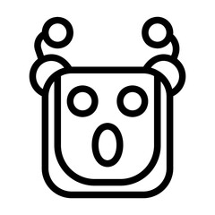 A collection of icons containing happy, sad, funny, laughing facial expressions in the form of robotic emoji icons