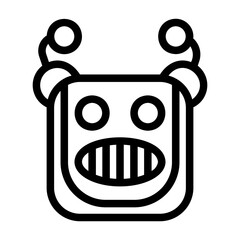 A collection of icons containing happy, sad, funny, laughing facial expressions in the form of robotic emoji icons
