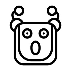 A collection of icons containing happy, sad, funny, laughing facial expressions in the form of robotic emoji icons