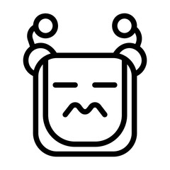 A collection of icons containing happy, sad, funny, laughing facial expressions in the form of robotic emoji icons