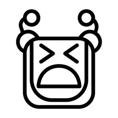 A collection of icons containing happy, sad, funny, laughing facial expressions in the form of robotic emoji icons