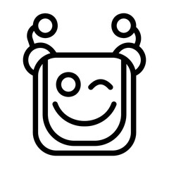 A collection of icons containing happy, sad, funny, laughing facial expressions in the form of robotic emoji icons