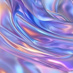Swirling Abstract Background with Iridescent Colors and Soft Waves