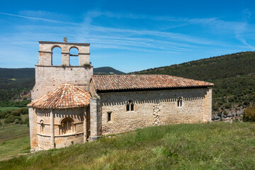 Hermitage of San Pantaleón de Losa: Late Romanesque Church from the 13th Century in Burgos, Castile and Leon, Spain
