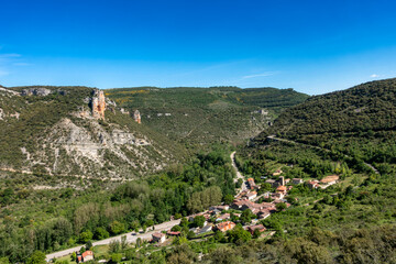 Scenic View of San Felices del Rudrón Village in Burgos, Castile and León, Spain