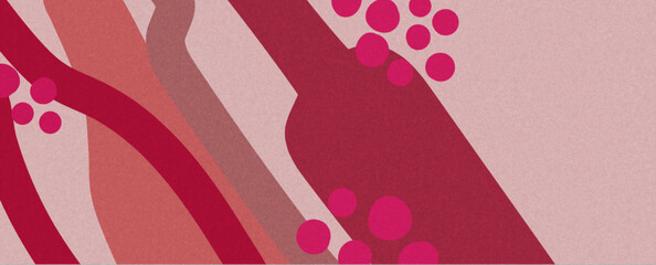 hand-drawn wine design template – banner, card or invitation with retro minimalist background