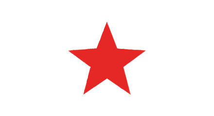 red star isolated on white