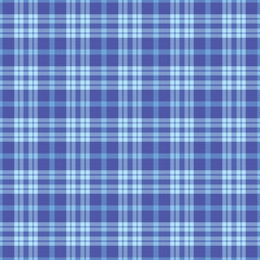 Professional seamless fabric textile, refresh pattern plaid texture. Woven vector tartan background check in indigo and blue colors.