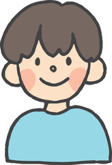 男の子の手描きイラスト