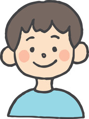 男の子の手描きイラスト