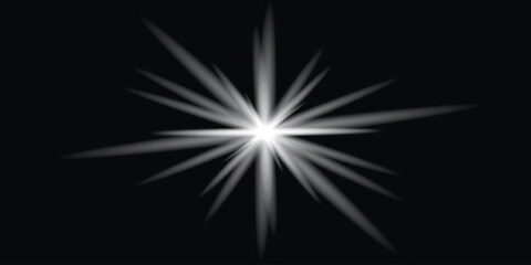 Printa light effect with rays diverging from a central point on a dark background, creating a star or flash effect.