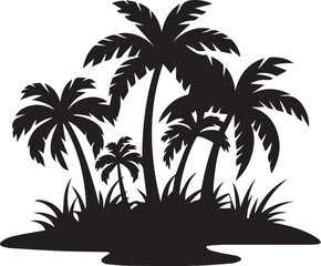 Obraz premium palm tree, tropical tree, beach tree, island vibe, coconut tree, exotic tree, palm icon, summer tree, tree silhouette, vacation mood, holiday symbol, nature tree, paradise tree, sea view, palm vector,