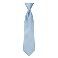 Light blue tie with diagonal white stripes