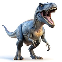 Roaring tyrannosaurus rex dinosaur 3d render