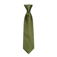 Olive green tie with subtle diagonal stripes