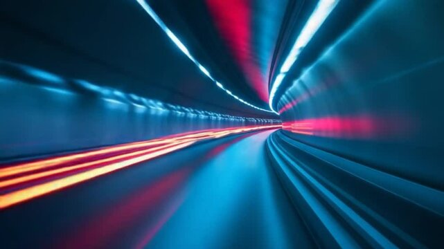 Abstract Tunnel Journey: A Futuristic Motion Graphics Visualization Experience