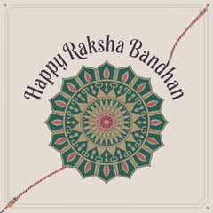 Elegant Raksha Bandhan Rakhi Design with Floral Background and Festive Greeting