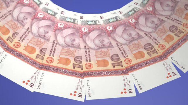 Valiant Looping Design of 10 somoni Currency of Tajikistan