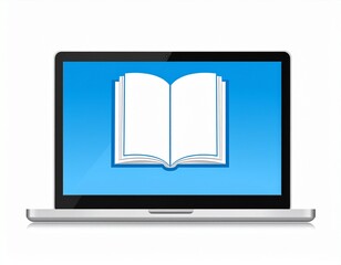 abstrak book and open laptop