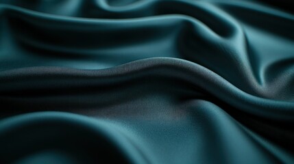 Fototapeta premium Teal silk fabric texture