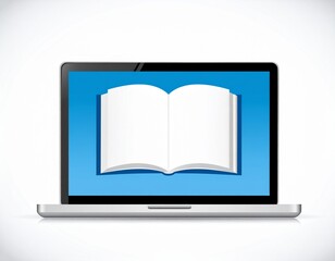 abstrak book and open laptop